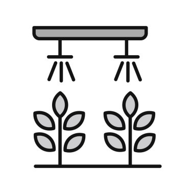 Hidrofonik bahçe ikonu vektör illüstrasyonu