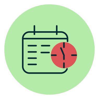 Zaman yönetimi simgesi vektör illüstrasyonu