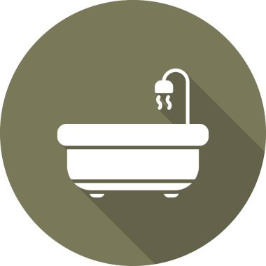 Küvet ikonu vektör illüstrasyonu