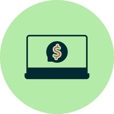 Dizüstü bilgisayar simgesi vektör çizimi