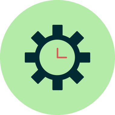 Zaman yönetimi simgesi vektör illüstrasyonu