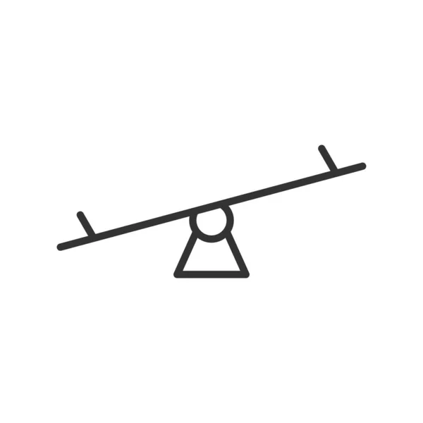 Seesaw Pictogram Vector Ontwerp Illustratie — Stockvector