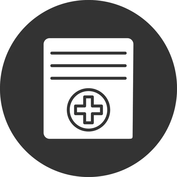 Illustrazione Vettoriale Icona File Medico — Vettoriale Stock