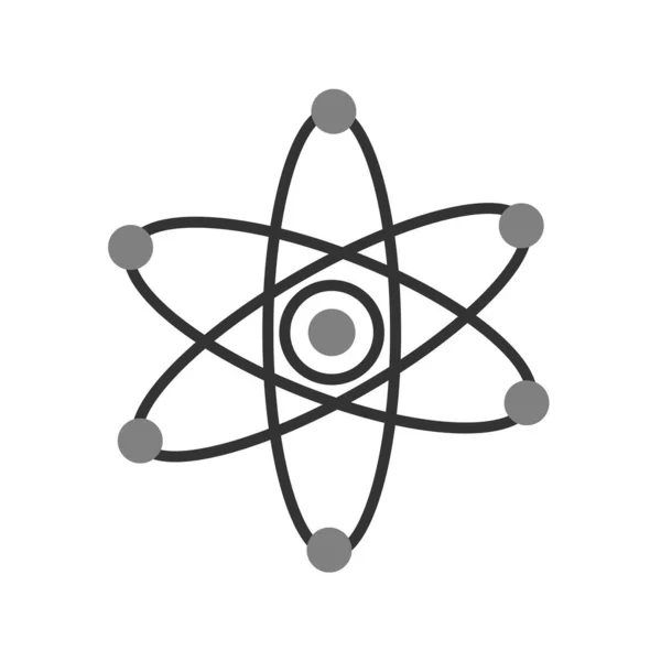 Icona Atomica Illustrazione Vettoriale Simbolo Del Nucleo — Vettoriale Stock