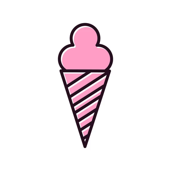 Icecream Icono Vector Ilustración — Archivo Imágenes Vectoriales