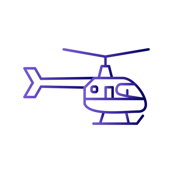ヘリコプターのアイコンのベクトル イラスト — ストックベクタ