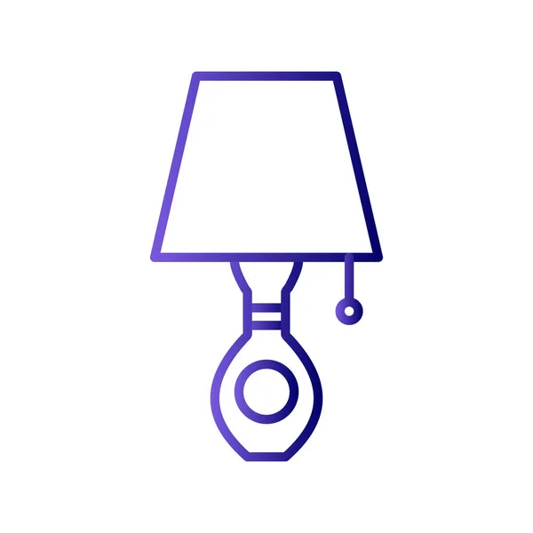 Lámpara Mesa Icono Vector Ilustración — Vector de stock