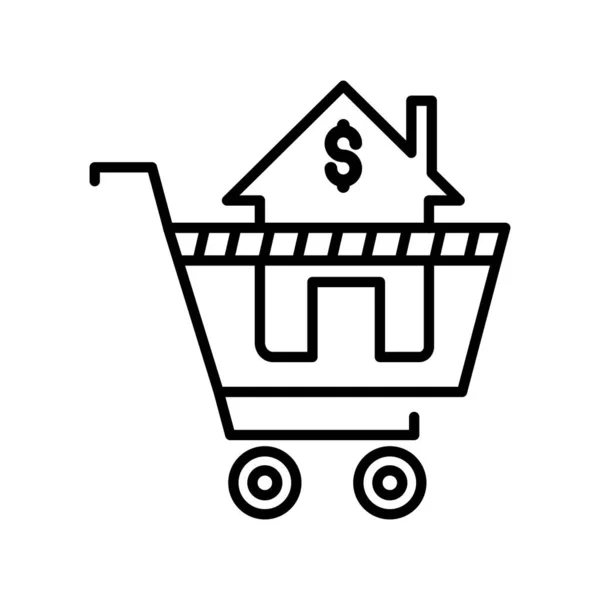 Online Property Icon Vector Illustration — 스톡 벡터