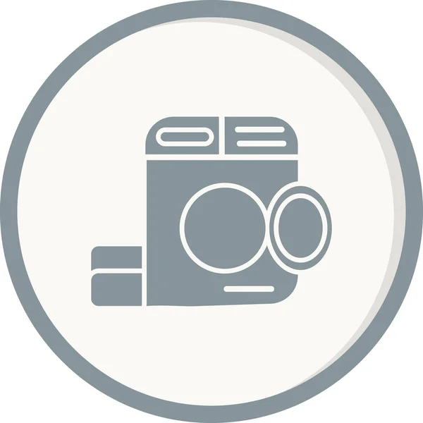 Icono Máquina Lavandería Ilustración Vectorial — Vector de stock