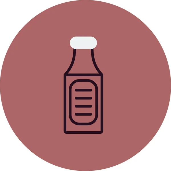 Milk Bottle Icon Vector Illustration — Stock Vector