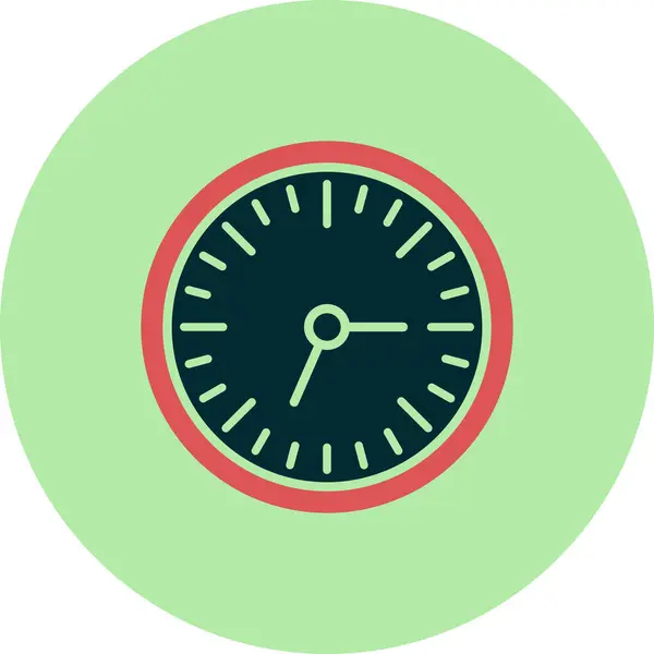 Reloj Pared Icono Web Ilustración Simple — Archivo Imágenes Vectoriales