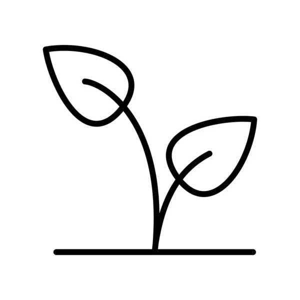Pflanze Symbol Blätter Vektor Illustration — Stockvektor