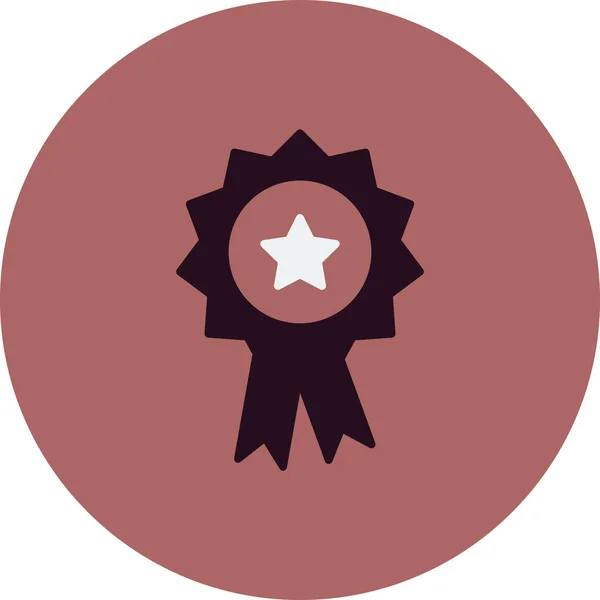 Toekenning Web Icoon Eenvoudige Illustratie Van Badge — Stockvector