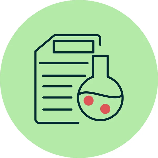 Αρχείο Και Φιάλη Εικονίδιο Ιστού Απλή Απεικόνιση Σύμβολο Χημείας — Διανυσματικό Αρχείο