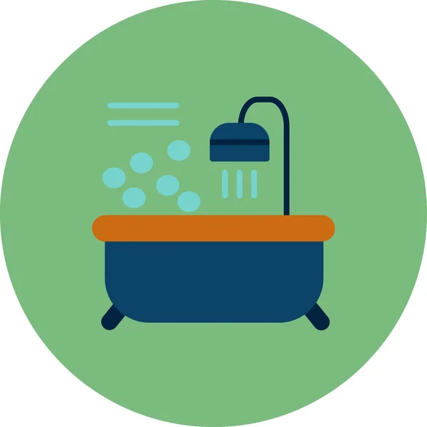 Bathtub Web Icon Simple Design — Stock Vector