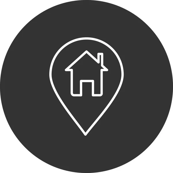Home Location Icon Vector Illustration — Stock Vector