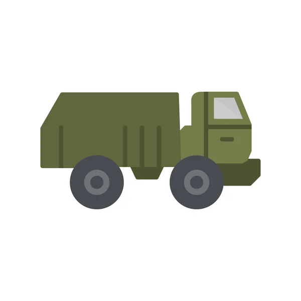 Illustration Zur Ikone Des Militärlastwagens — Stockvektor