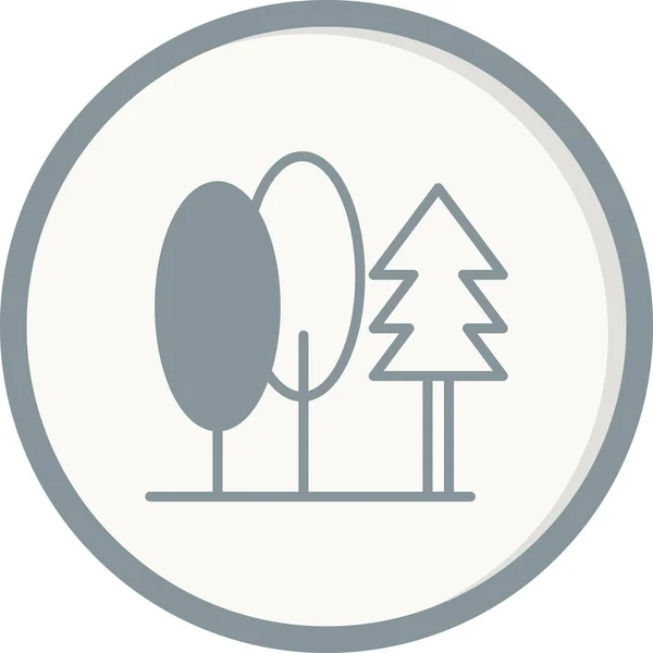 Ikona Stromů Vektorová Ilustrace — Stockový vektor