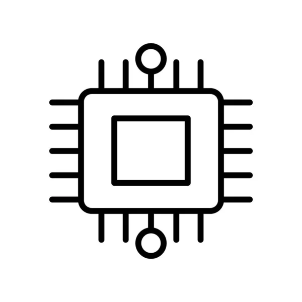Ícone Vetor Processador Design Simples Moderno Chip Cpu — Vetor de Stock