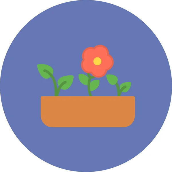 Plant Pot Icon Vector Illustration Design — Vetor de Stock