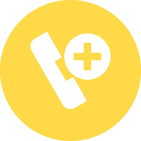 Ιατρική Βοήθεια Εικονίδιο Τηλεφωνικός Δέκτης Και Ιατρική Διασταύρωση Διανυσματική Απεικόνιση — Διανυσματικό Αρχείο