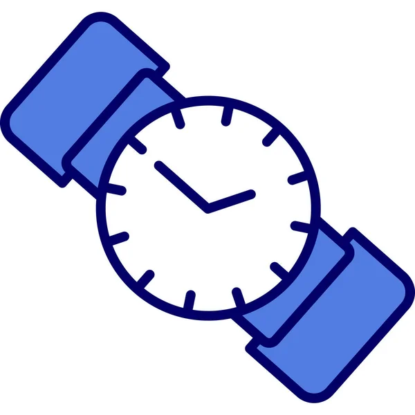 Reloj Pulsera Icono Vector Ilustración — Vector de stock