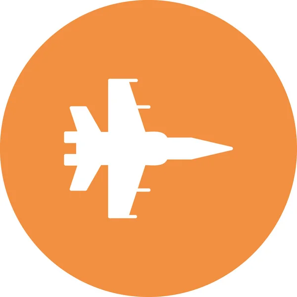 Fighter Jet Ikona Wektor Ilustracji — Wektor stockowy