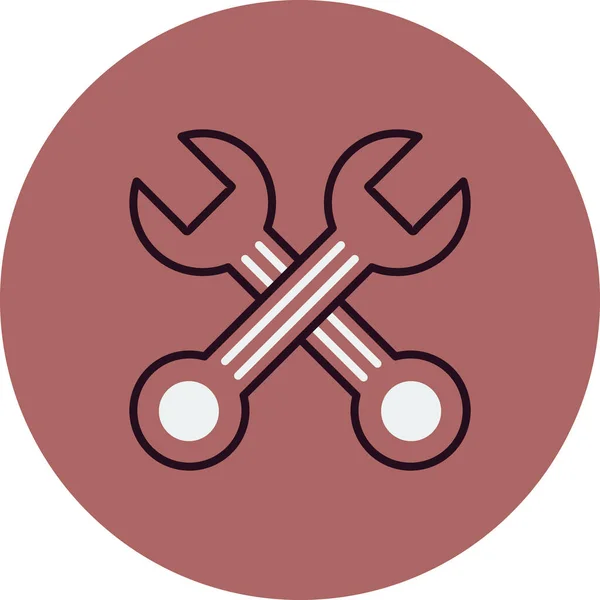 Wrenches Icon Vector Illustration — Stock Vector