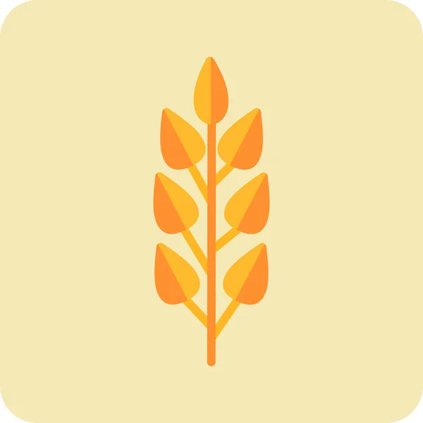 Vektorová Ilustrace Ikony Pšenice — Stockový vektor