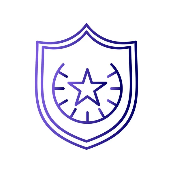 Polizei Abzeichen Symbol Vektor Illustration Design — Stockvektor