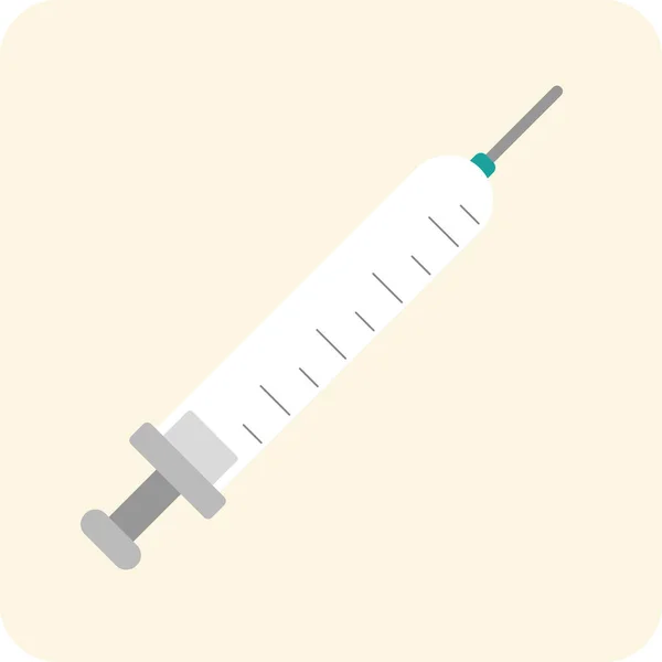 Jeringa Con Inyección Diseño Simple — Archivo Imágenes Vectoriales