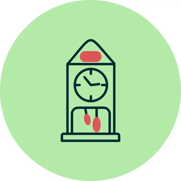 Reloj Icono Vector Ilustración — Archivo Imágenes Vectoriales