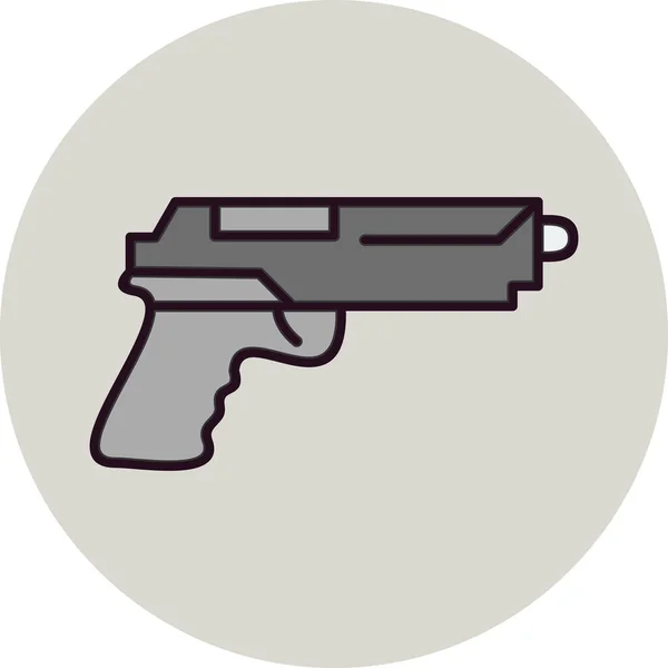 Illustration Vectorielle Une Icône Pistolet — Image vectorielle