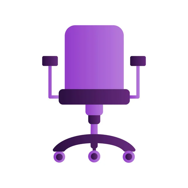 Ofis Sandalyesi Simgesi Vektör Illüstrasyonu — Stok Vektör