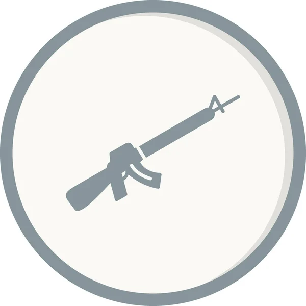 Weapon Icon Assault Rifle Illustration Flat Design Style Eps — Stock Vector