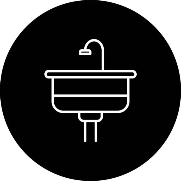 Sink Icon Vektor Illustration — Stockvektor