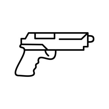 Bir silah simgesinin vektör illüstrasyonu 