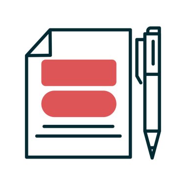  Gündem simgesi vektör illüstrasyonu