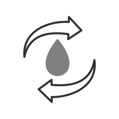 Geri dönüşüm simgesi, vektör illüstrasyonu