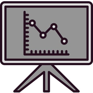 sunum simgesi vektör illüstrasyonu