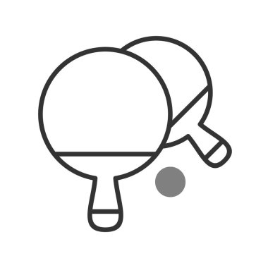 ping pong raket ikonu. düz dizayn. vektör illüstrasyonu.