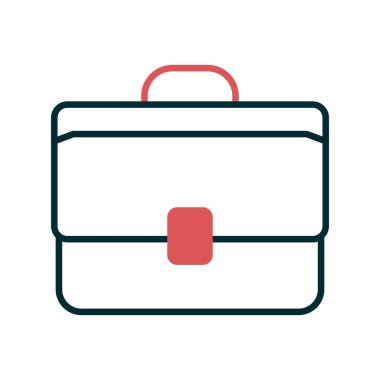 evrak çantası simgesi, vektör illüstrasyonu 