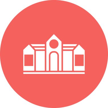 Üniversite kampüs binası ikonunun vektör illüstrasyonu 