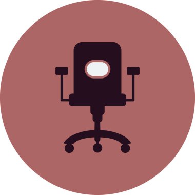 ofis sandalyesi simgesi, vektör illüstrasyonu