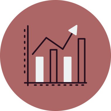 grafik, diyagram simgesi vektör çizimi