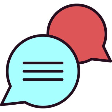 Konuşma. Web simgesi basit illüstrasyon