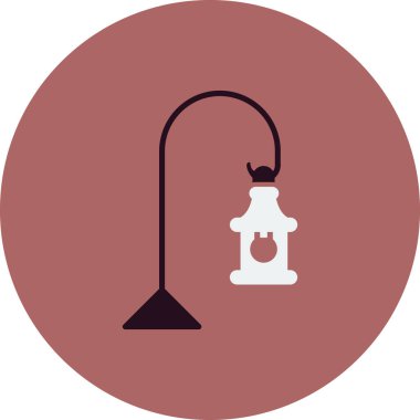 Lamba simgesi, vektör illüstrasyonu, sokak feneri 