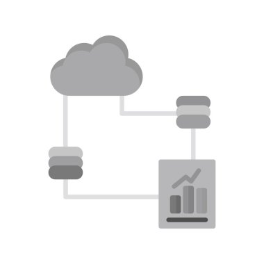 Veritabanı izole edilmiş ikon vektör illüstrasyon tasarımı