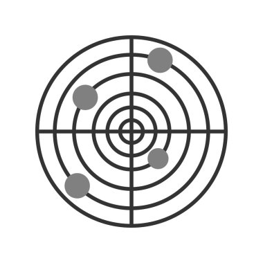 radar simgesi vektör illüstrasyonu