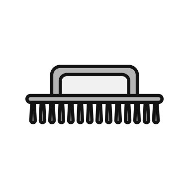 Temizlik fırça simge vektör çizim